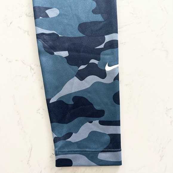 Nike One Mid Rise Blue Camo Leggings Running Workout - Picture 12 of 16